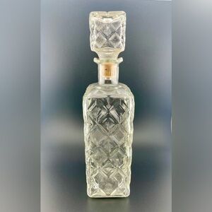 Vintage, Liquor Decanter with Cork (Square) by Thatcher Glass Company